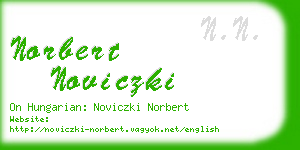 norbert noviczki business card